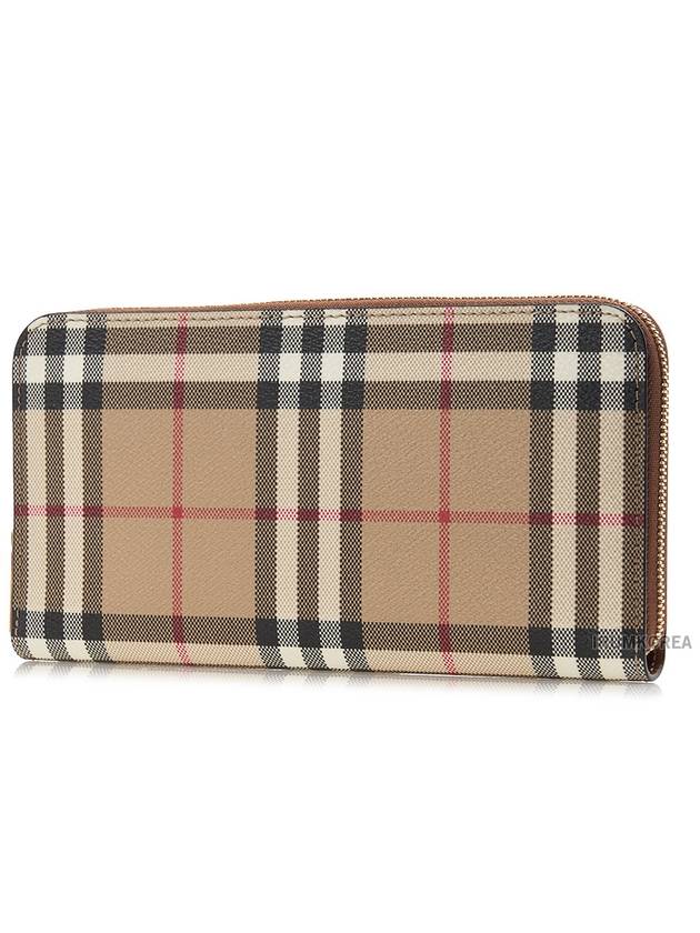 Check Zip Around Long Wallet Archive Beige - BURBERRY - BALAAN 3