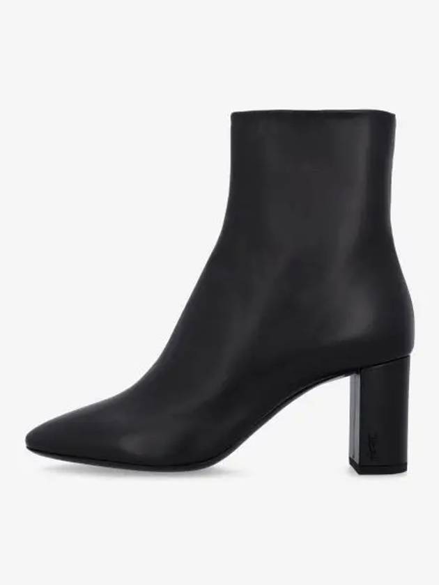 Women's Loose Smooth Leather Ankle Boots Black - SAINT LAURENT - BALAAN 2