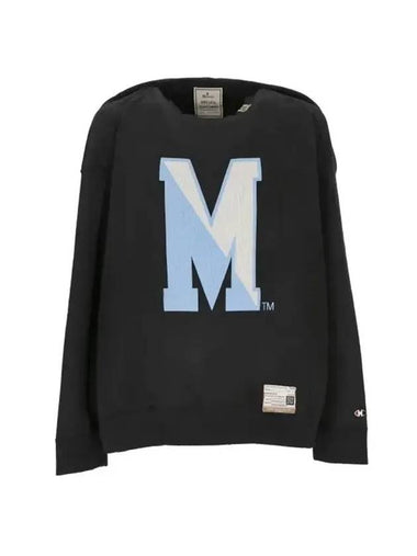 Logo Print Crew Neck Cotton Sweatshirt Black - MAISON MIHARA YASUHIRO - BALAAN 1