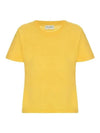 Monogram Embroidered Short Sleeve T-Shirt Yellow - SAINT LAURENT - BALAAN 2