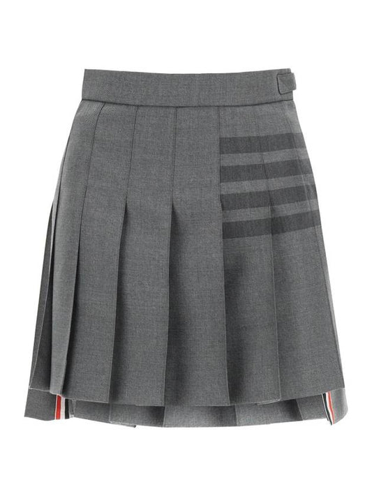 diagonal mini pleated skirt - THOM BROWNE - BALAAN 1