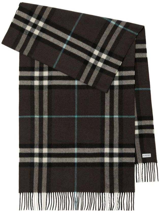 Check Fringe Cashmere Scarf 8074793 - BURBERRY - BALAAN 1