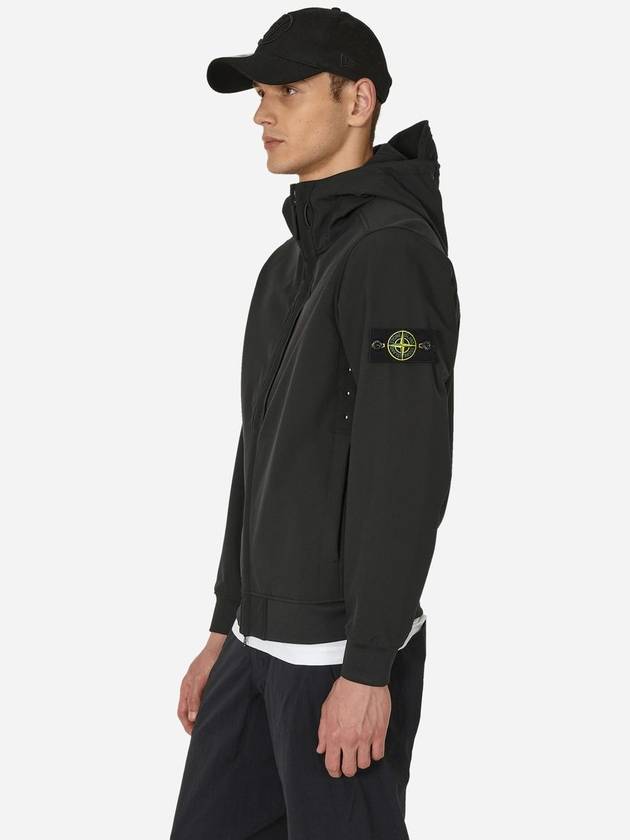 Soft Shell RE Dye Technology Hooded Jacket Black - STONE ISLAND - BALAAN 3