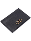 Gancini Card Wallet Black - SALVATORE FERRAGAMO - BALAAN 6