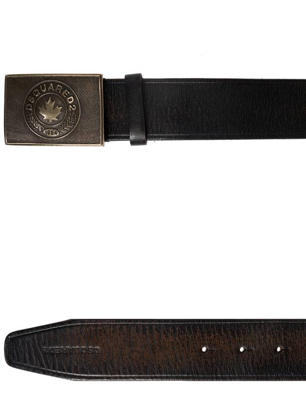 Dsquared2 Leather Belt, Men's, Brown - DSQUARED2 - BALAAN 4