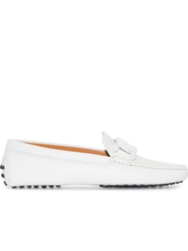 Women's Kate Gommino Leather Driving Shoes White - TOD'S - BALAAN 1