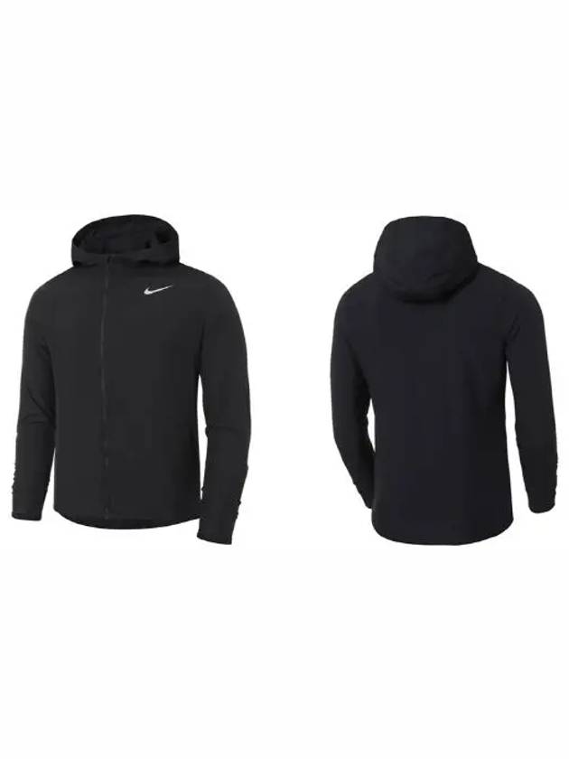 Run Stripe Woven Zip Up Jacket Black - NIKE - BALAAN 8