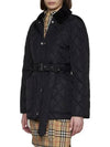 Diamond Quilted Nylon Jacket Black - BURBERRY - BALAAN 2