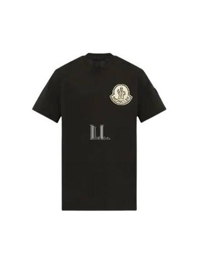 Logo Crew Neck Short Sleeve T-Shirt Charcoal - MONCLER - BALAAN 2