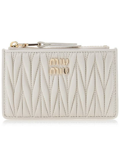 Matelasse Leather Card Wallet White - MIU MIU - BALAAN 2