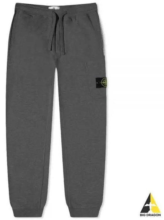 Waffen Patch Cotton Fleece Track Pants Dark Grey - STONE ISLAND - BALAAN 2