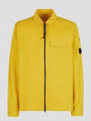 Emerized Gabardine Overshirt Zip-Up Jacket Yellow - CP COMPANY - BALAAN 2