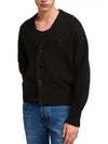 De Coeur Wool Cardigan Black - AMI - BALAAN 3