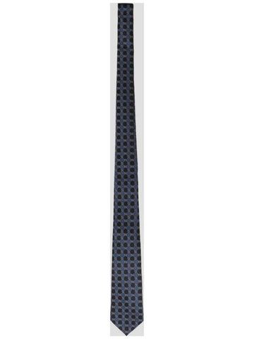 Interlocking G Check Tie Navy - GUCCI - BALAAN 1