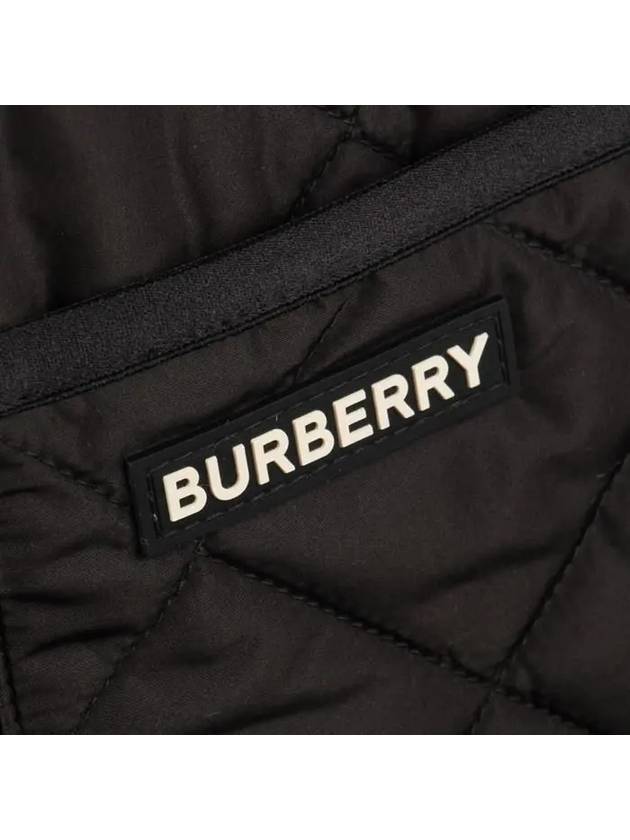 Tything Diamond Quilted Double Coat Black - BURBERRY - BALAAN 6