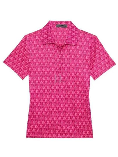 Women's Mini GS Jersey Short Sleeve Polo Shirt Pink - G/FORE - BALAAN 2