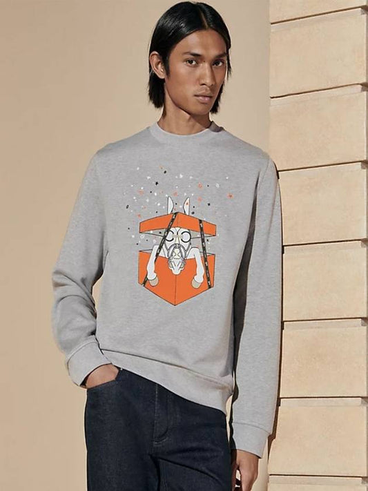 Buart Surprise Crew Neck Sweater Gris Clea H457820HA1O - HERMES - BALAAN 2