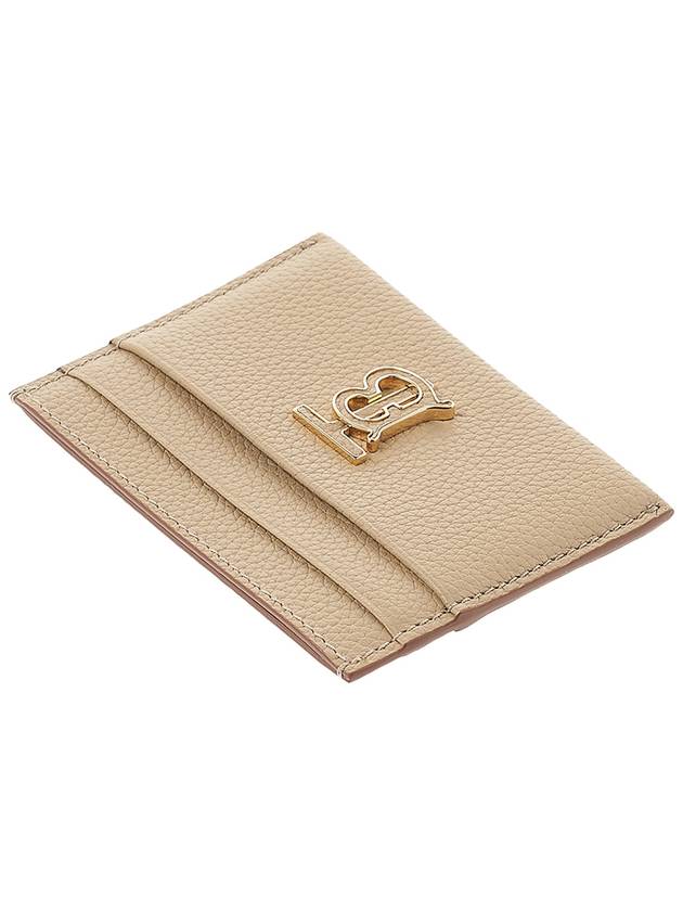 TB Grainy Leather Card Wallet Haute Beige - BURBERRY - BALAAN 5