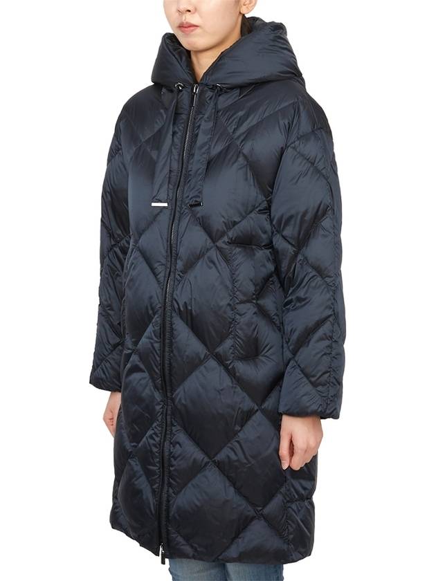 Trefe Hooded Long Padding Dark Blue - MAX MARA - BALAAN 4