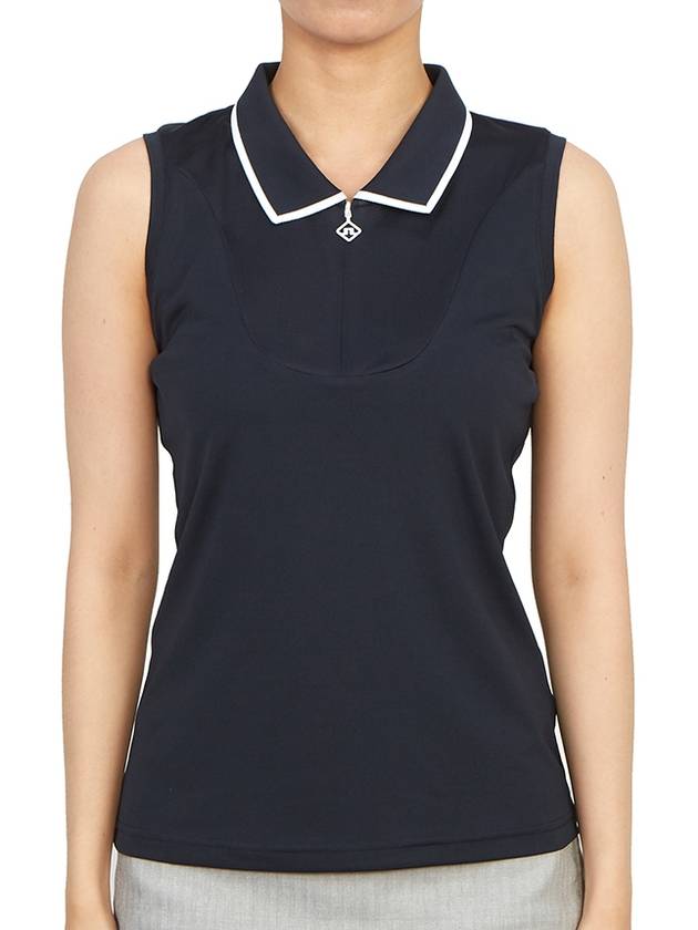 Women's Annika Sleeveless PK Shirt Navy - J.LINDEBERG - BALAAN 2