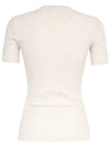 FF Viscose Short Sleeve Knit Top White - FENDI - BALAAN 3