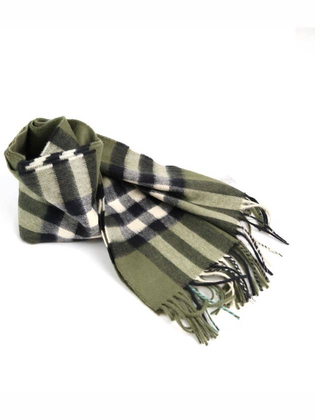 Check Cashmere Scarf Shrub - BURBERRY - BALAAN 4