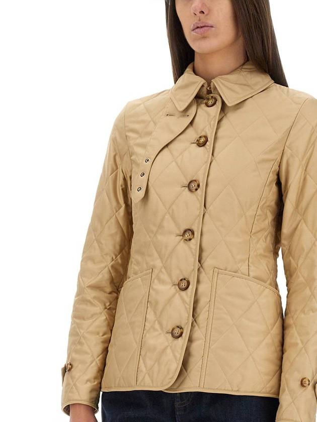 diamond quilted button jacket beige - BURBERRY - BALAAN 5