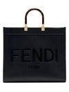 Sunshine Large Tote Bag Black - FENDI - BALAAN 3