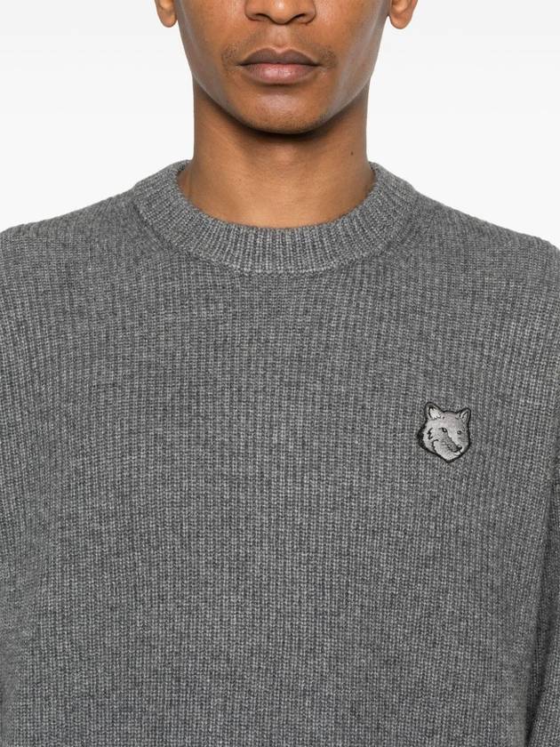 MAISON KITSUNÉ BOLD FOX HEAD PATCH COMFORT RIBBED JUMPE - MAISON KITSUNE - BALAAN 5