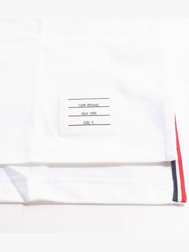 Midweight Jersey Short Sleeve T-Shirt White - THOM BROWNE - BALAAN 5