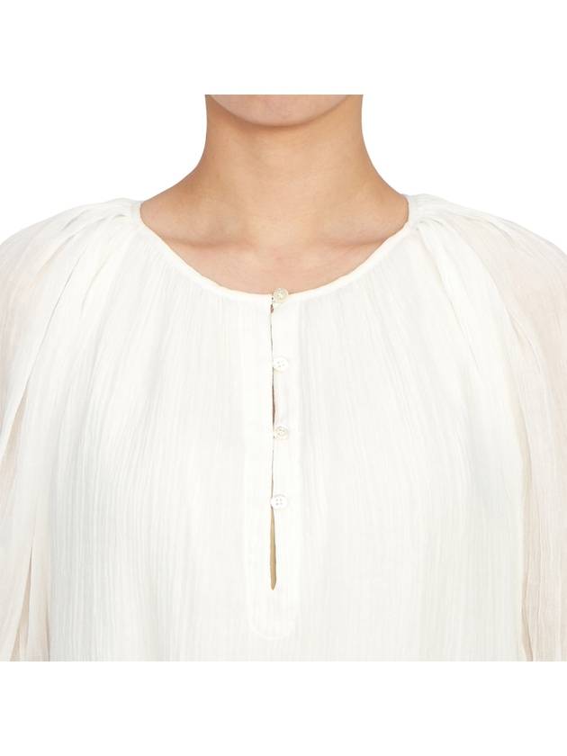 Women's Ramie Cotton Blouse White - VANESSA BRUNO - BALAAN 7