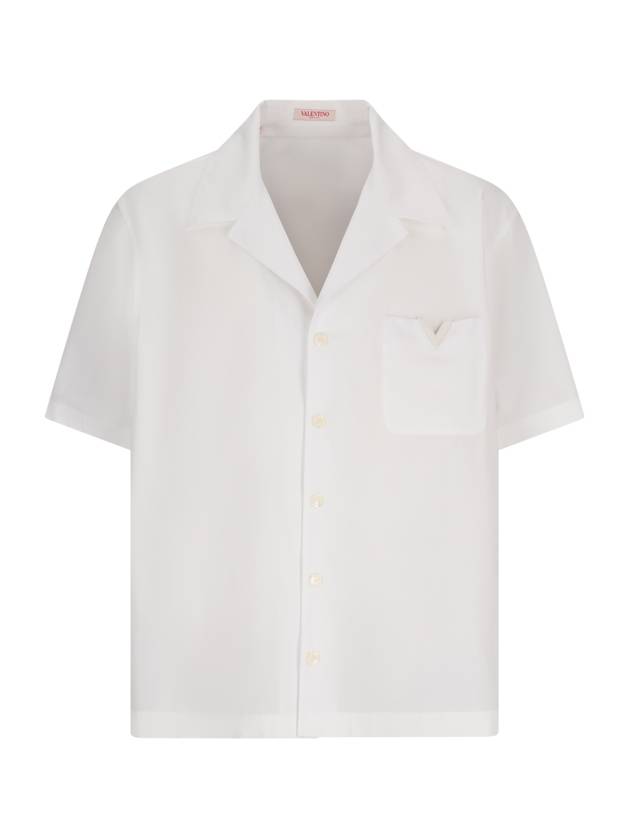 Men s V logo short sleeve shirt white - VALENTINO - BALAAN 2