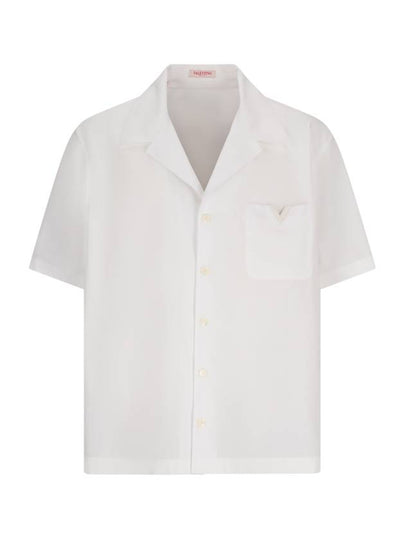 Men s V logo short sleeve shirt white - VALENTINO - BALAAN 2