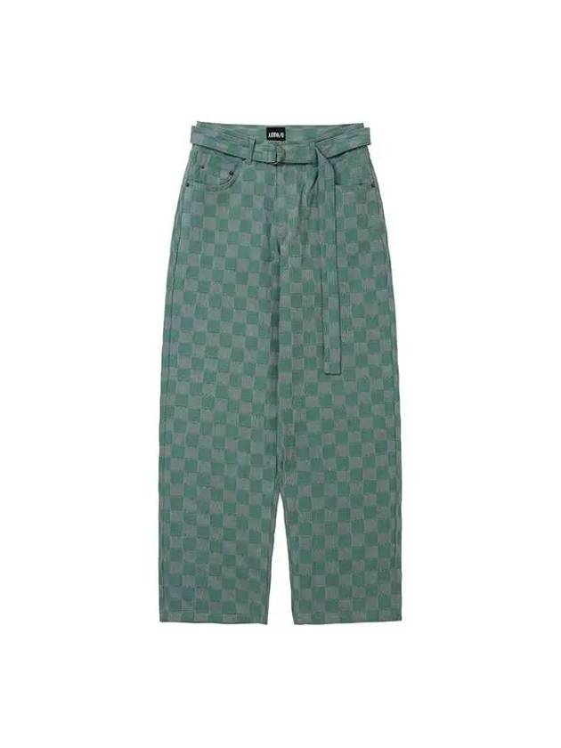 Checkerboard Denim Pants MINT Mint 271093 - AJOBYAJO - BALAAN 1