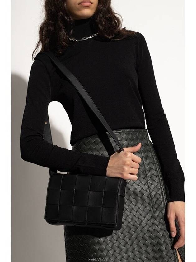 Intrecciato Cassette Cross Bag Black - BOTTEGA VENETA - BALAAN 3