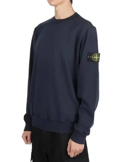 Malfilé Fleece Old Effect Sweatshirt Navy - STONE ISLAND - BALAAN 2