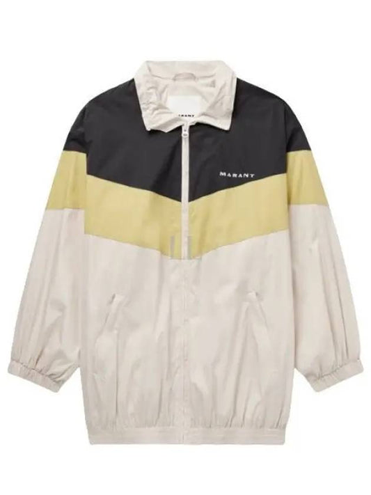 Brad Embroidered Logo Oversized Track Jacket White - ISABEL MARANT - BALAAN 2