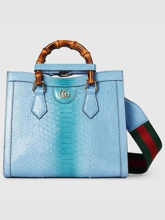 Diana small python tote bag gradient blue 702721EAA2J8552 - GUCCI - BALAAN 1