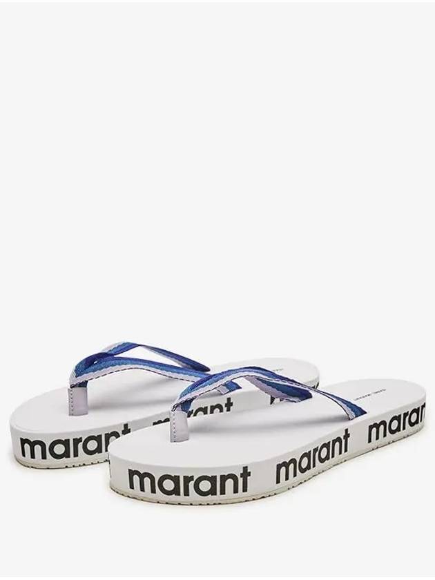 Logo Print Flip Flop Blue - ISABEL MARANT - BALAAN 4