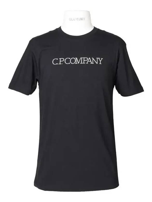 Logo Short Sleeve T-Shirt Black - CP COMPANY - BALAAN 2