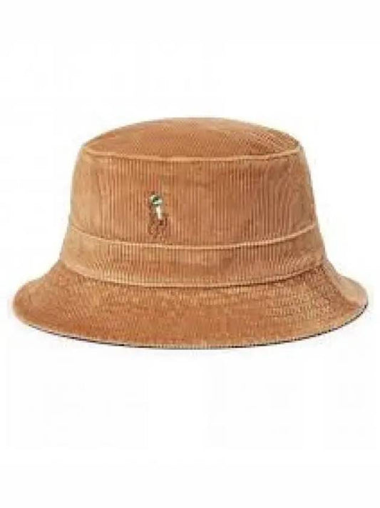 Savings Corduroy Bucket Hat Brown - POLO RALPH LAUREN - BALAAN 1