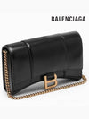 Hourglass Chain Mini Calfskin Cross Bag Black - BALENCIAGA - BALAAN 3