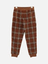 Check Fleece Track Pants Brown - BURBERRY - BALAAN 2