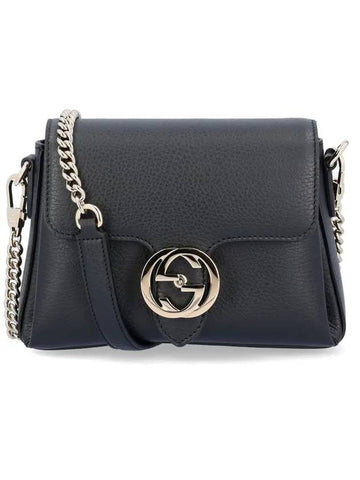 GG Interlocking Chain Mini Shoulder Bag Black - GUCCI - BALAAN 1