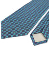 100 silk emerald blue triope pattern tie - CELINE - BALAAN 5