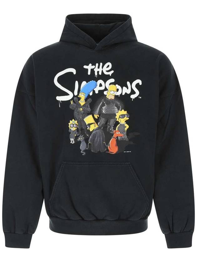 Men's Simpson Overfit Hoodie Black - BALENCIAGA - BALAAN 3