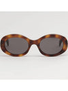 Eyewear Triomphe Logo Temple Sunglasses Havana - CELINE - BALAAN 4