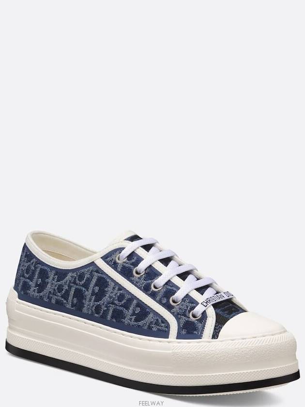 Walk'n'Dior Platform Cotton Low Top Sneaker Blue - DIOR - BALAAN 2