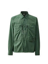 Cotton Popeline Over Long Sleeve Shirt Green - CP COMPANY - BALAAN 2