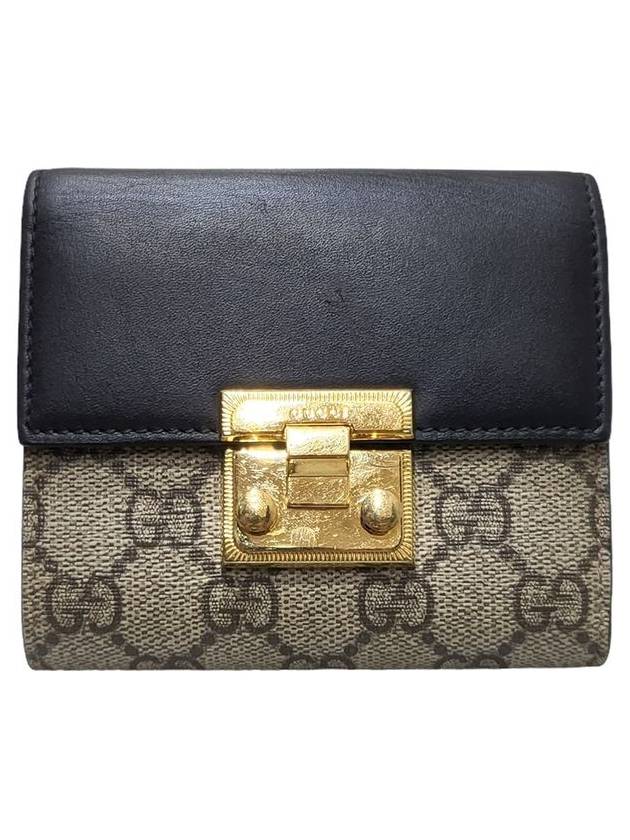 Women s 453155 GG Supreme Canvas Padlock Bicycle Wallet - GUCCI - BALAAN 1